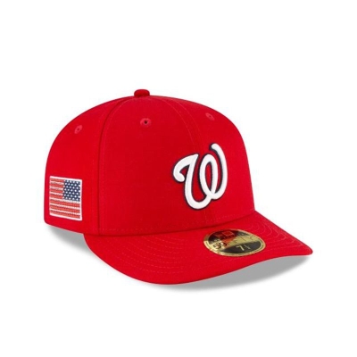 Washington Nationals Gorra | New Era MLB Crystals From Swarovski Flag Low Profile 59fifty Fitted Cap Mexico - Rojos